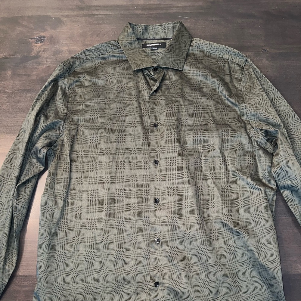 KARL LEGERFELD Olive Green Shirt